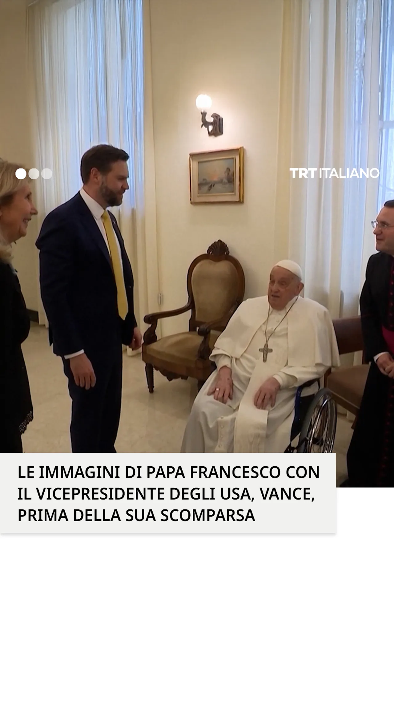 Le immagini di Papa Francesco con il vicepresidente degli USA, Vance